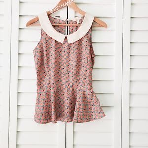 MONTEAU|Small Peplum Elephant Novelty Top